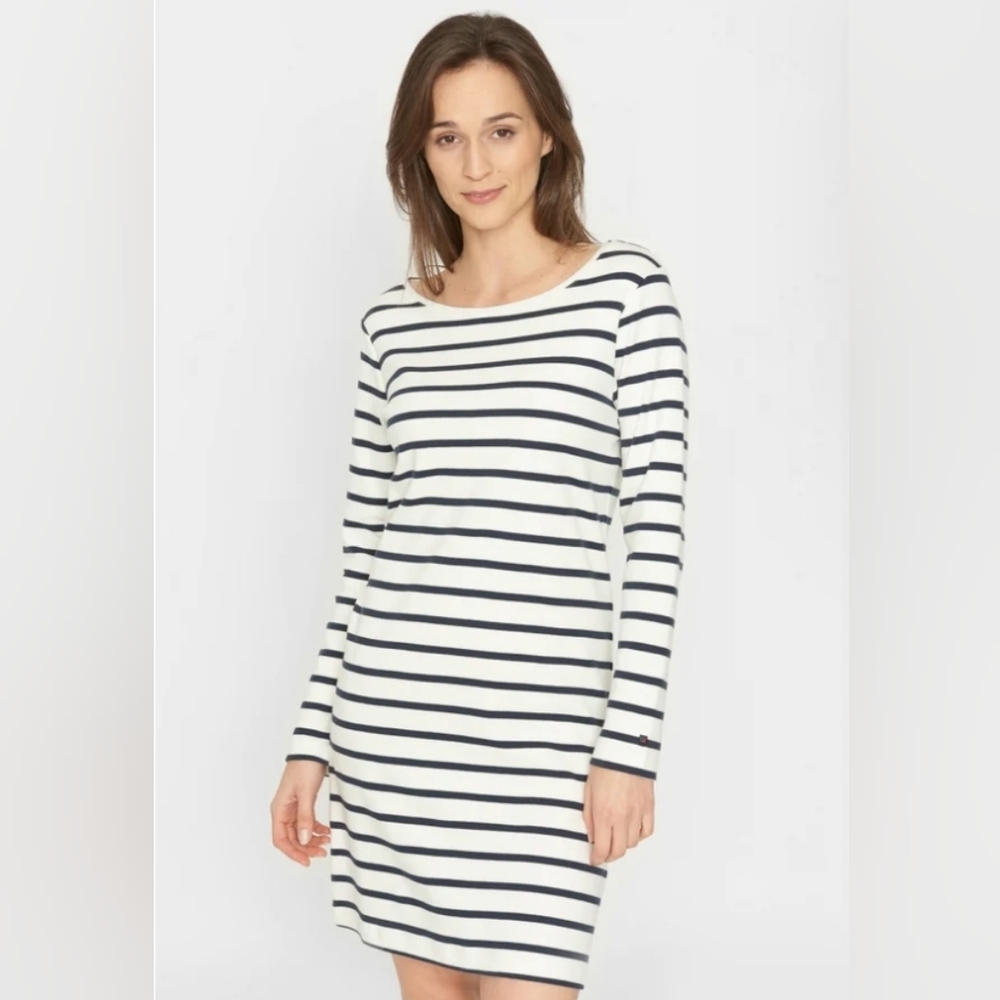 H&M STRIPED LONG SLEEVE DRESS